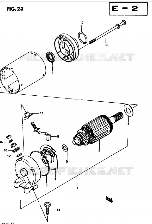 STARTMOTOR Suzuki MOTO 450 GS-S 1982  GS450SZ(2/Z/D)