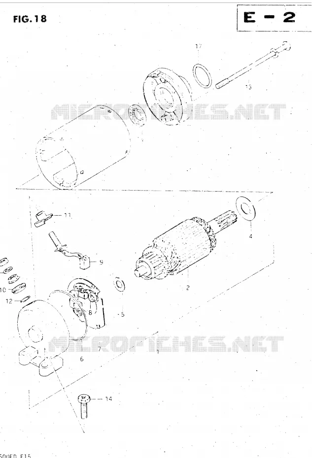 STARTMOTOR Suzuki MOTO 500 GS-E 1983  GS500ED(Z/D)