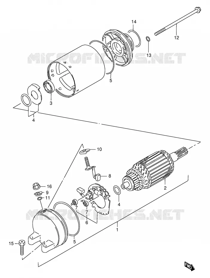 STARTMOTOR Suzuki MOTO 500 GS-E 2001  GS500K1(E2)