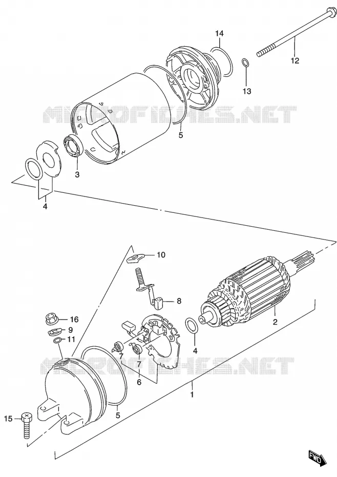 STARTMOTOR Suzuki MOTO 500 GS-E 2003  GS500K3(P19)