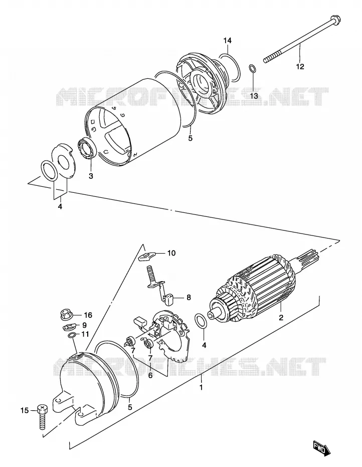STARTMOTOR Suzuki MOTO 500 GS-E 2004  GS500K4(P19)