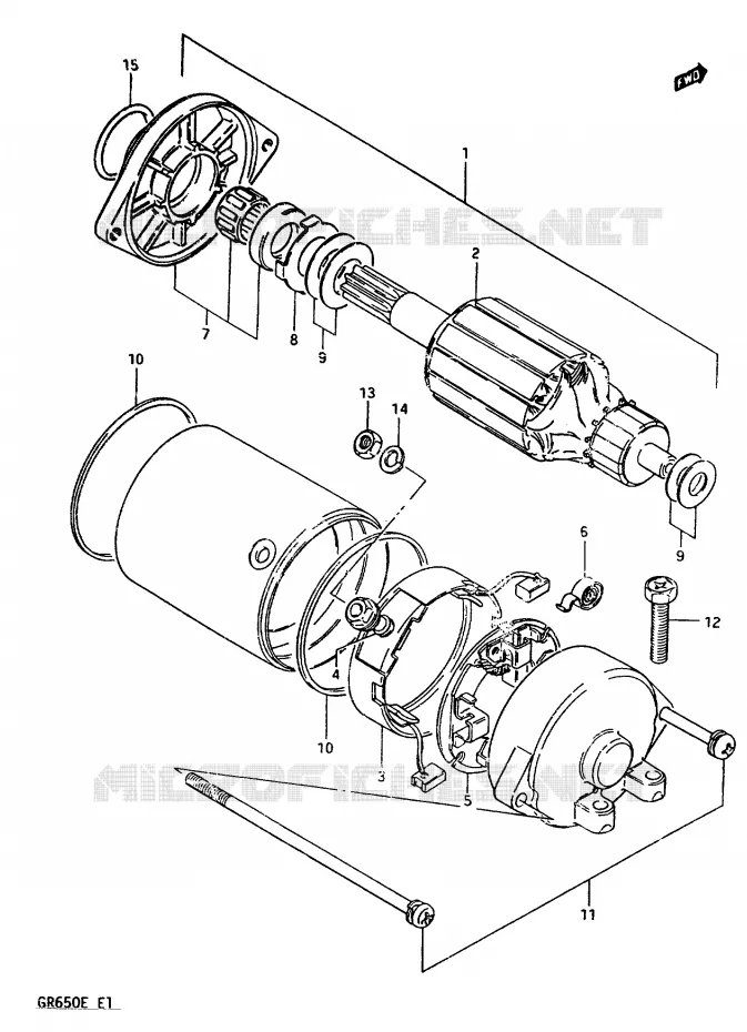 STARTMOTOR Suzuki MOTO 650 TEMPTER 1983  GR650XD(D/E)