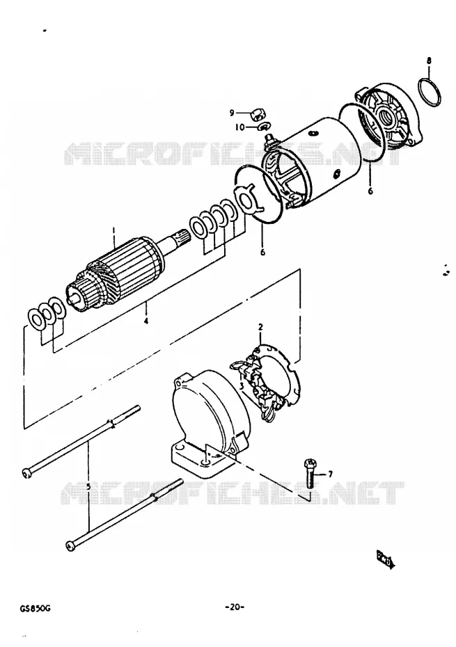 STARTMOTOR Suzuki MOTO 850 GS 1986  GS850G