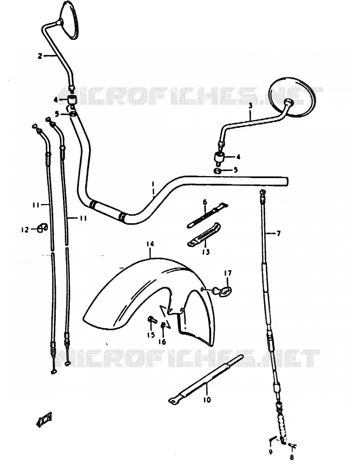 STUUR - FRONT FENDER Suzuki MOTO 1000 GS 1978  GS1000HC(C/N)