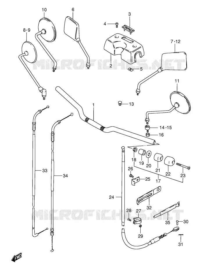STUUR - KABELS Suzuki MOTO 125 GS 1989  GS125ESK(E1)