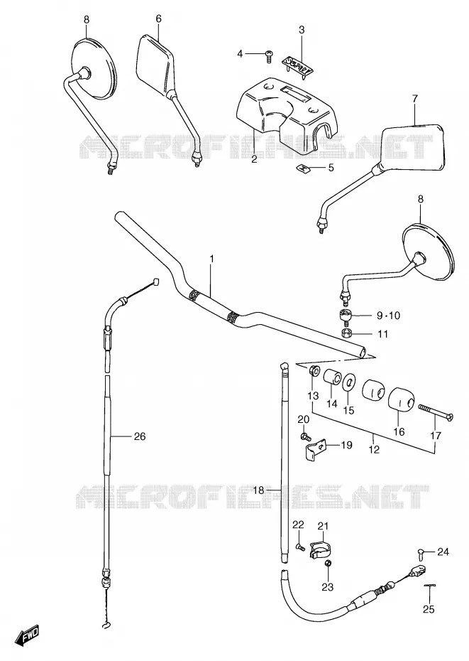 STUUR - KABELS Suzuki MOTO 125 GS 2000  GS125SUY(E71)