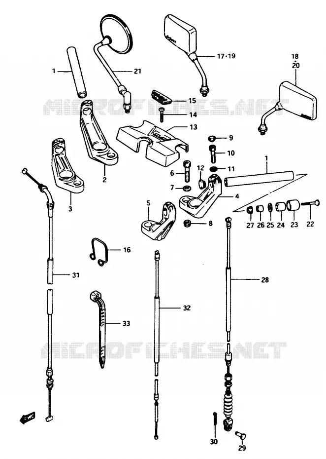 STUUR (GSX1100EE) Suzuki MOTO 1100 GSX-E 1985  GSX1100EEF(E/F/G)
