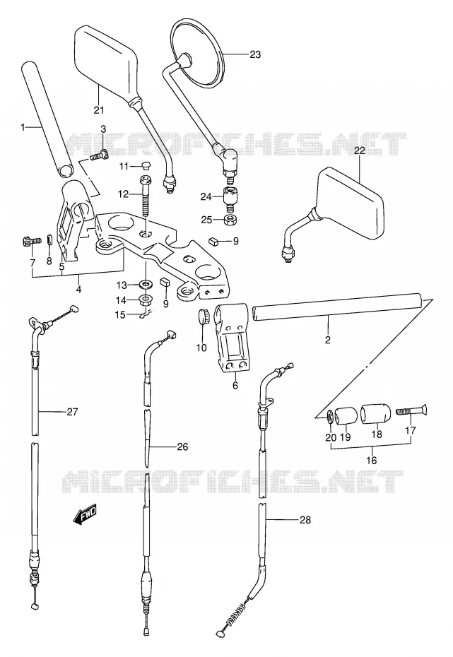 STUUR (MODELE S) Suzuki MOTO 500 GS-E 1991  GS500EM(E2)