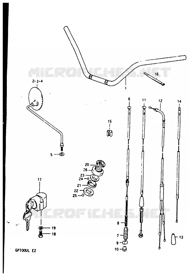 STUUR Suzuki MOTO 100 GP 1990  GP100UL(X/D/L)