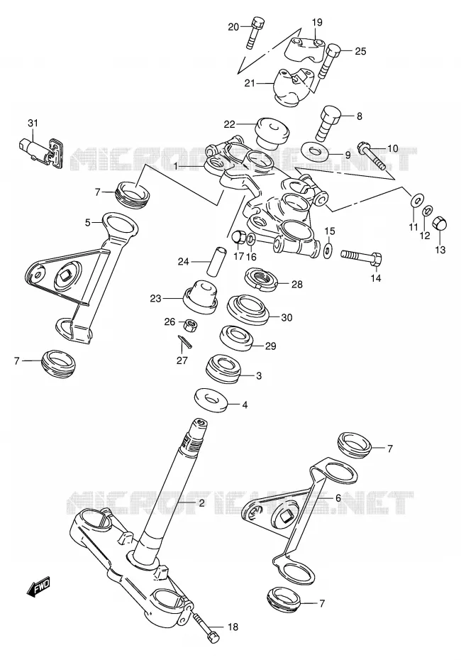 STUURKOLOM Suzuki MOTO 250 GN 1998  GN250EW(E2)