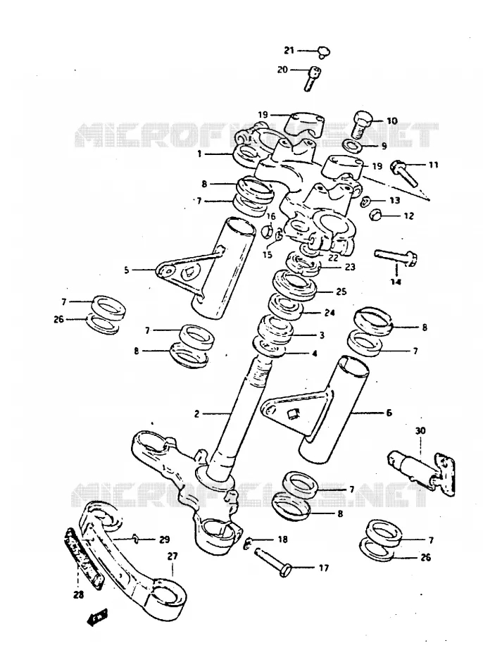 STUURKOLOM Suzuki MOTO 450 GS-E 1987  GS450EH(E/F/G/H/J)