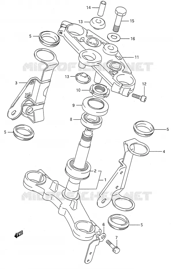STUURKOLOM Suzuki MOTO 500 GS-E 1990  GS500EL(E28)