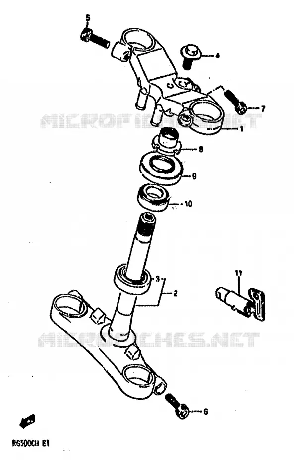 STUURKOLOM Suzuki MOTO 500 RG 1987  RG500CH(E1)