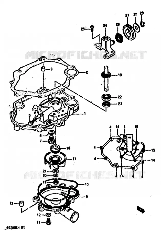 SUMP - WATER PUMP Suzuki MOTO 500 RG 1987  RG500CH(E1)