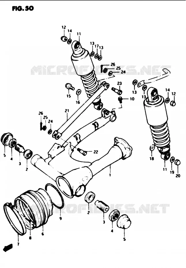 SWINGARM Suzuki MOTO 1100 GS-G 1984  GS1100GE(E/F/G)