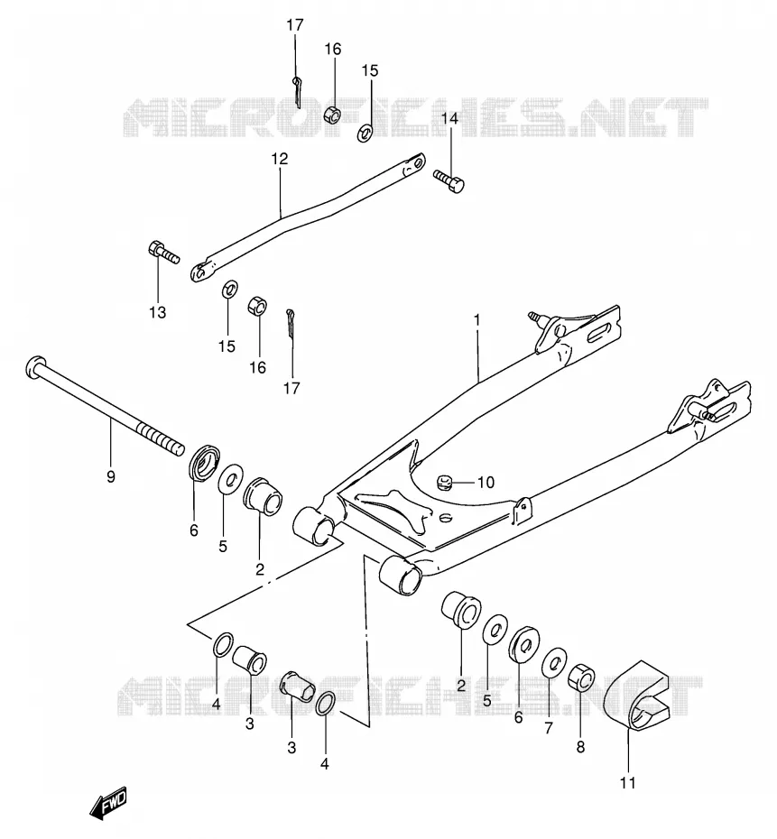 SWINGARM Suzuki MOTO 125 GN 1983  GN125ED(E1)