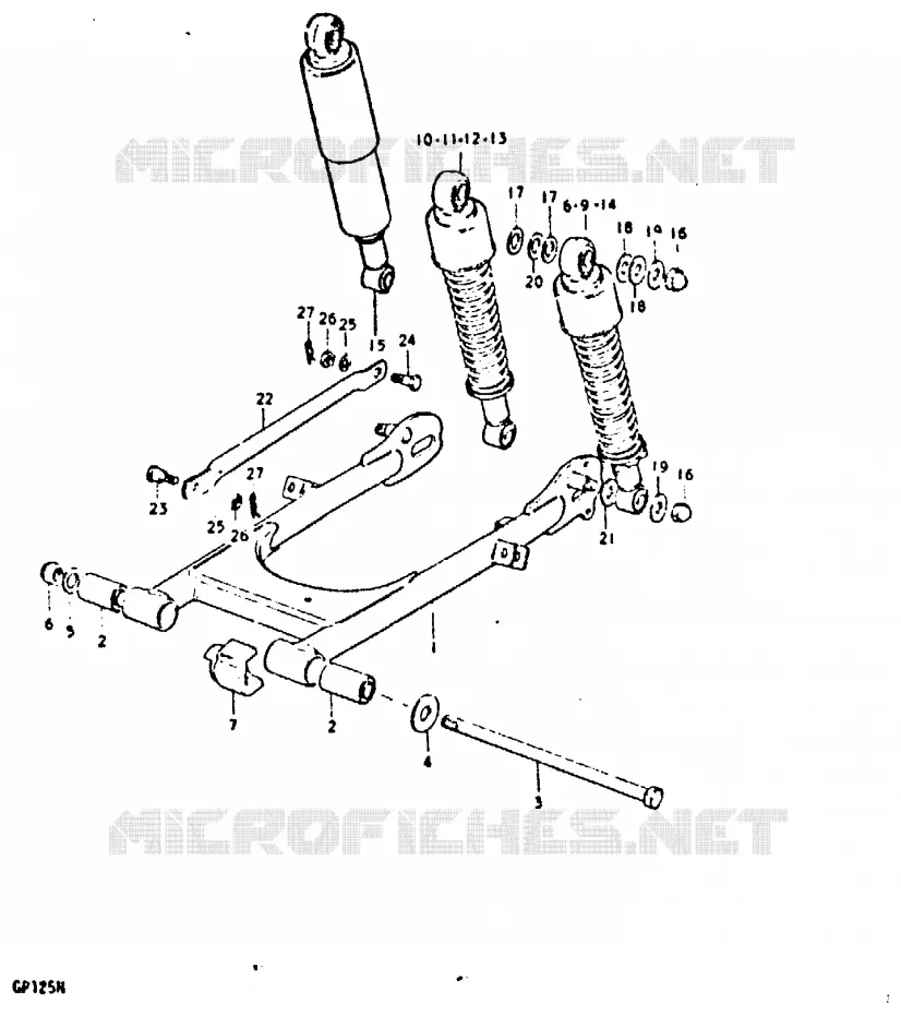 SWINGARM Suzuki MOTO 125 GP 1992  GP125UN(C/N)