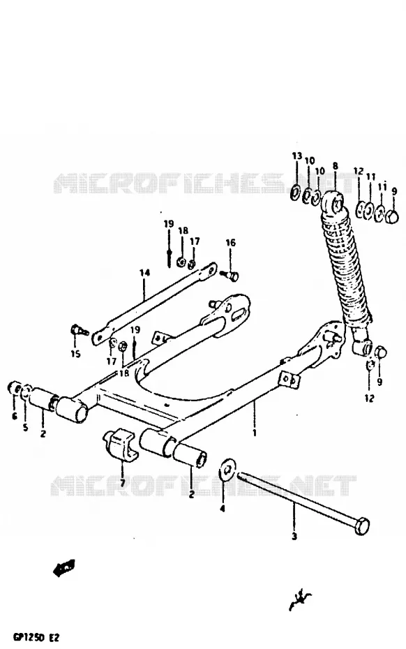 SWINGARM Suzuki MOTO 125 GP 1999  GP125X(X/D)