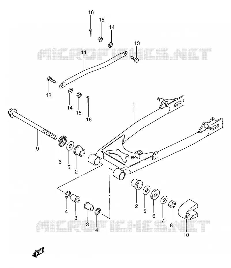 SWINGARM Suzuki MOTO 125 GS 2000  GS125UY(E71)
