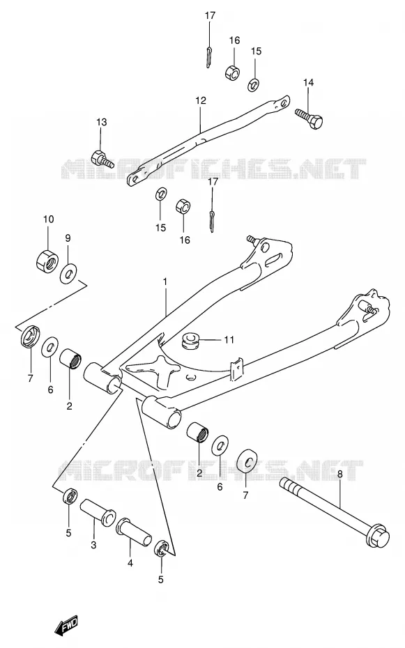 SWINGARM Suzuki MOTO 250 GN 2001  GN250K1(E2)