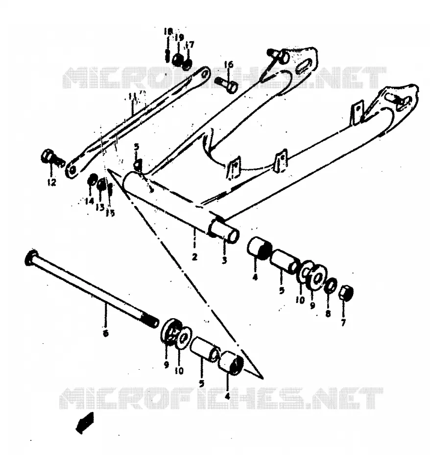 SWINGARM Suzuki MOTO 400 GS 1978  GS400C(C/N)