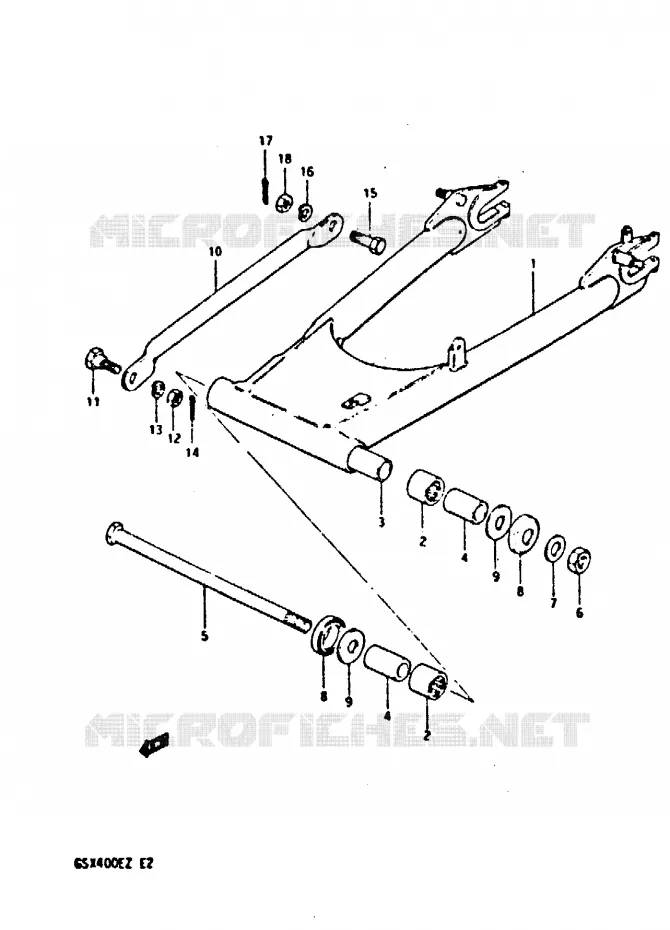 SWINGARM Suzuki MOTO 400 GSX 1982  GSX400EZ
