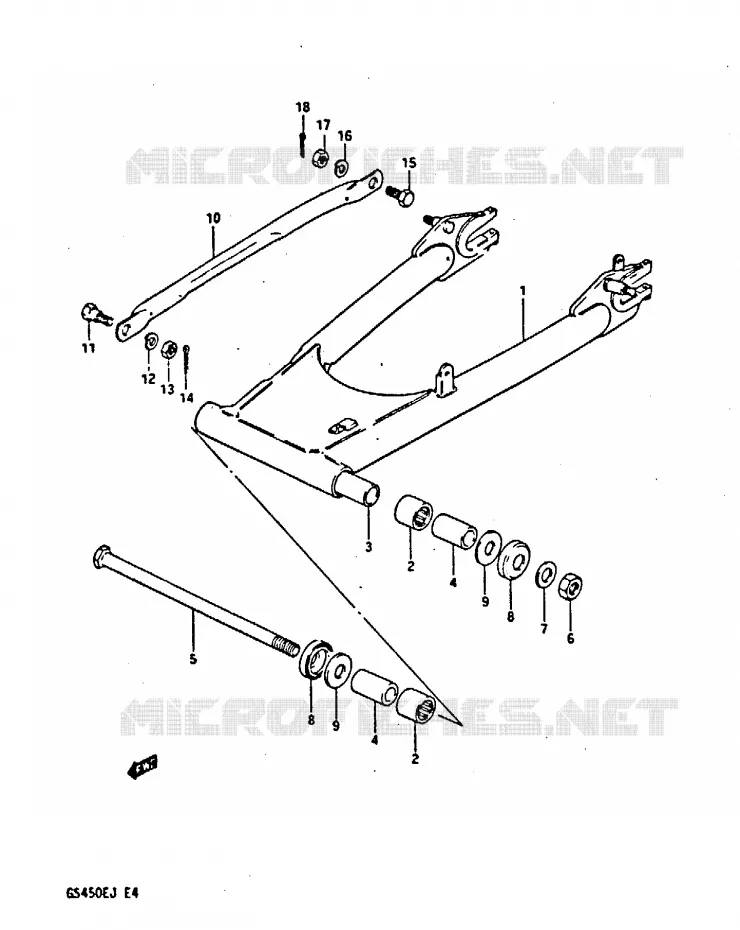 SWINGARM Suzuki MOTO 450 GS-E 1984  GS450EE(E/F/G/H/J)