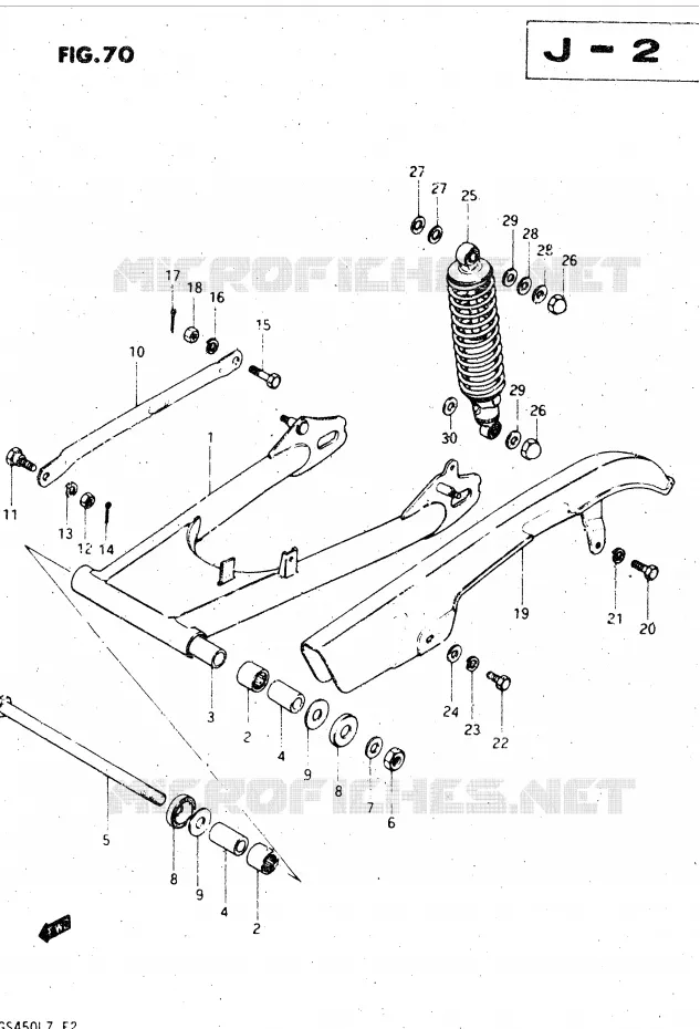 SWINGARM Suzuki MOTO 450 GS-L 1996  GS450LT(E2)