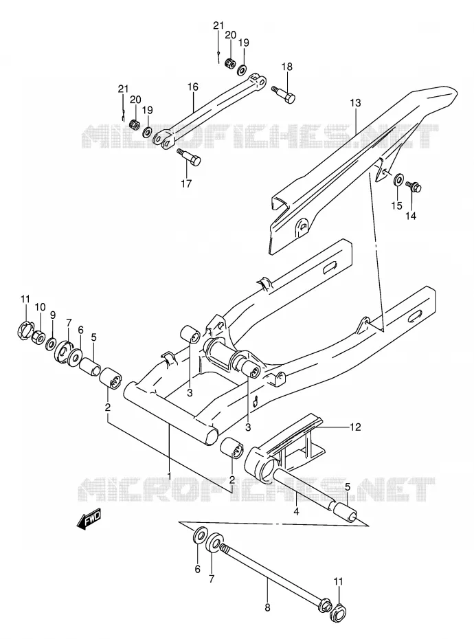 SWINGARM Suzuki MOTO 500 GS-E 1993  GS500EUP(E2)