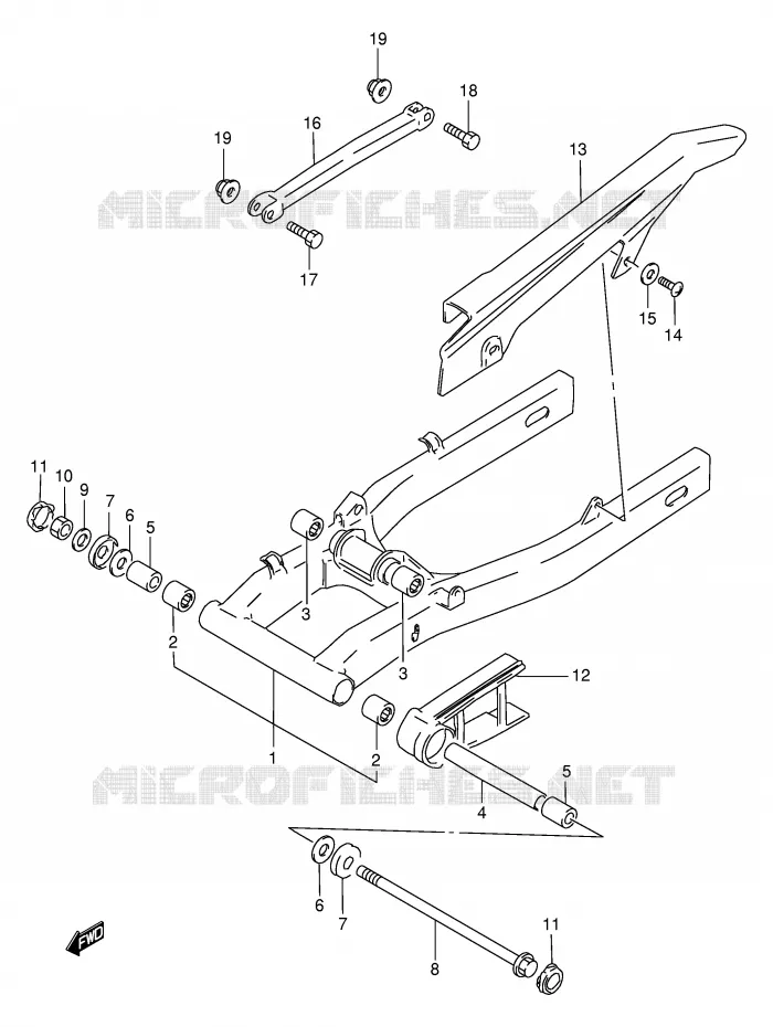 SWINGARM Suzuki MOTO 500 GS-E 2001  GS500UK1(E2)