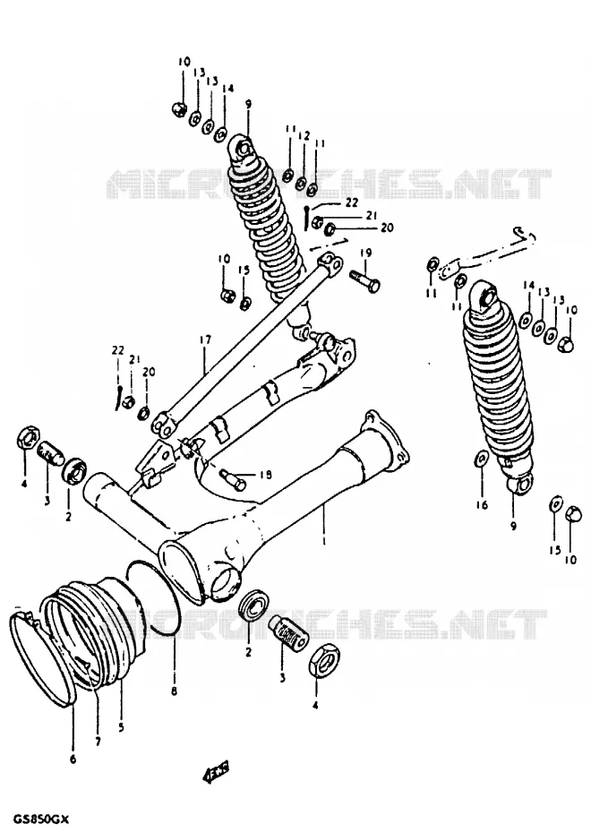 SWINGARM Suzuki MOTO 850 GS 1981  GS850GX(T/X)