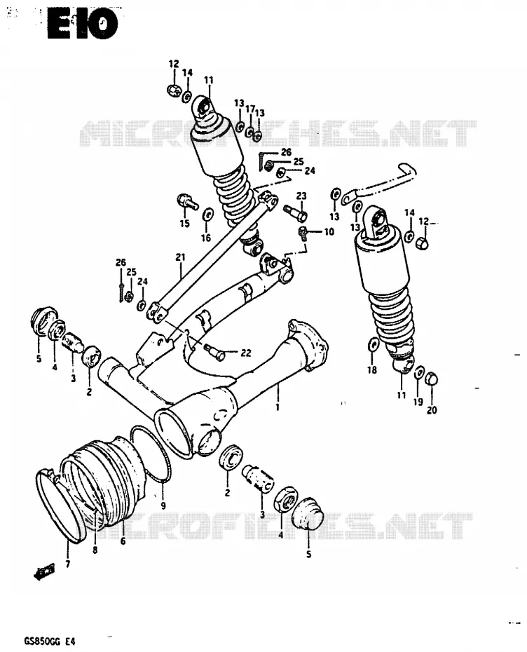 SWINGARM Suzuki MOTO 850 GS 1985  GS850GF(E4)