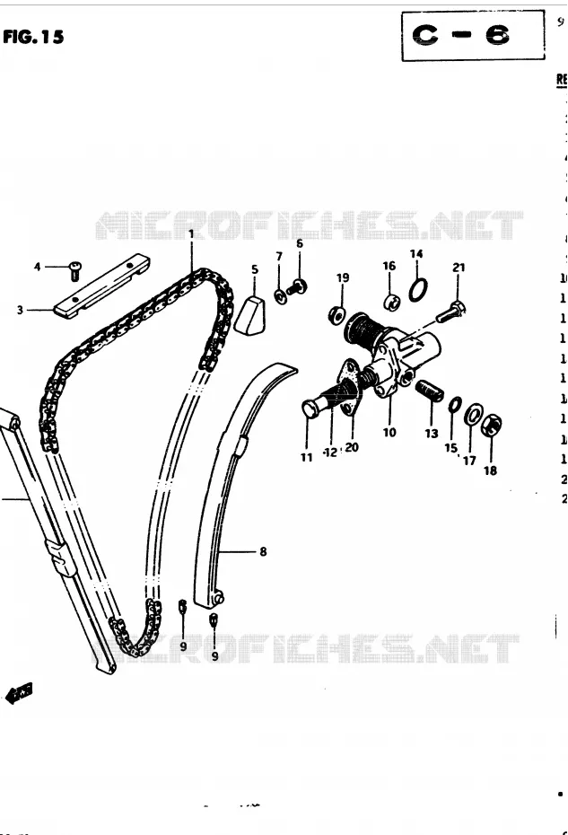 TIMING (MODELE D) Suzuki MOTO 450 GS 1983  GS450D(2/Z/D)