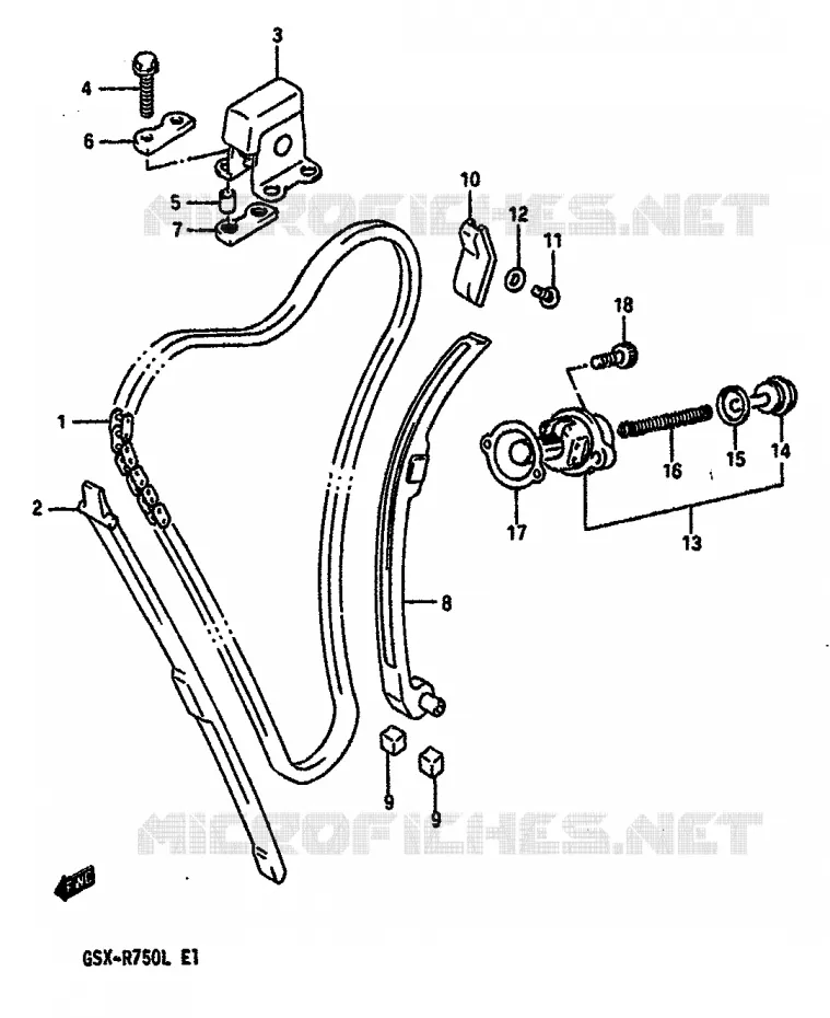 TIMING (MODELE J/K) Suzuki MOTO 750 GSX-R 1989  GSX-R750K(K/L/M)