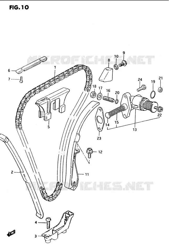 TIMING Suzuki MOTO 1100 GS-G 1985  GS1100GF(E/F/G)