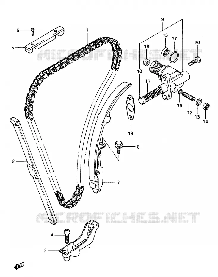 TIMING Suzuki MOTO 1100 GSX-E 1985  GSX1100EEF(E/F/G)