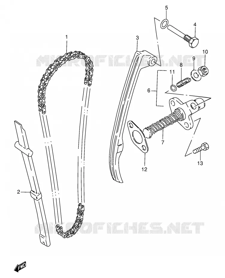 TIMING Suzuki MOTO 125 GN 1991  GN125M(E1)
