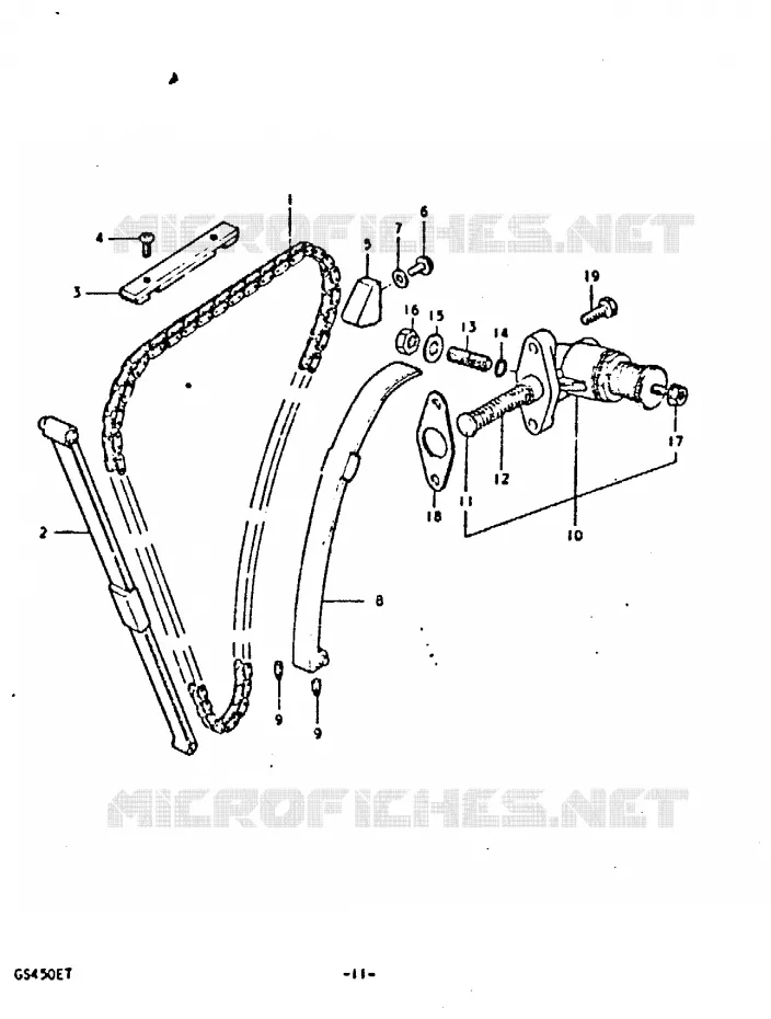 TIMING Suzuki MOTO 450 GS 1996  GS450T(T)