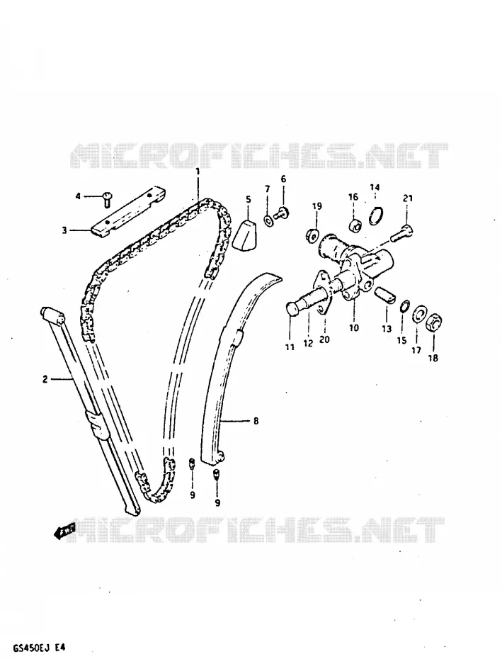 TIMING Suzuki MOTO 450 GS-S 1988  GS450SJ(E/F/G/H/J)
