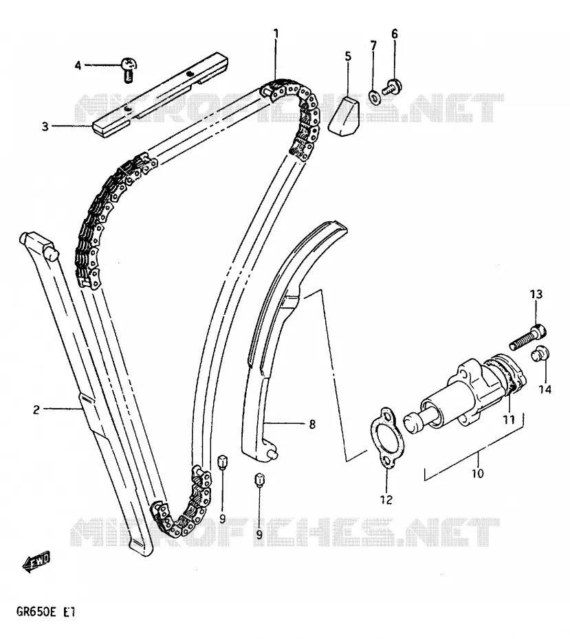 TIMING Suzuki MOTO 650 TEMPTER 1983  GR650D(D/E)