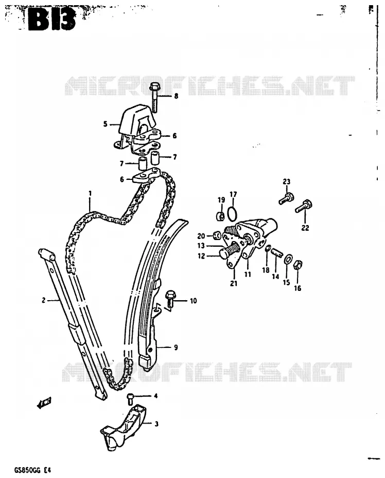 TIMING Suzuki MOTO 850 GS 1986  GS850GG(E4)