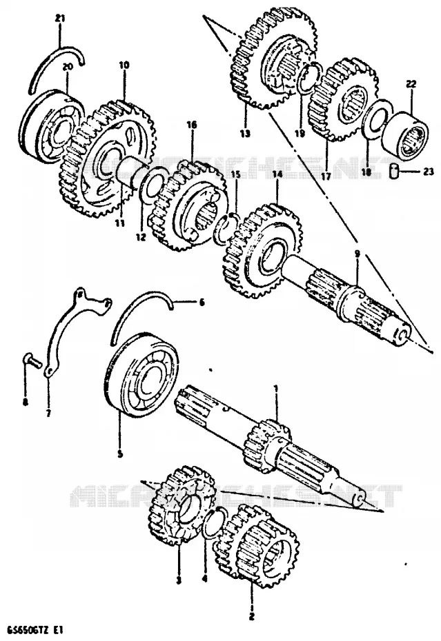TRANSMISSION Suzuki MOTO 650 GS 1982  GS650GTZ(X/Z)