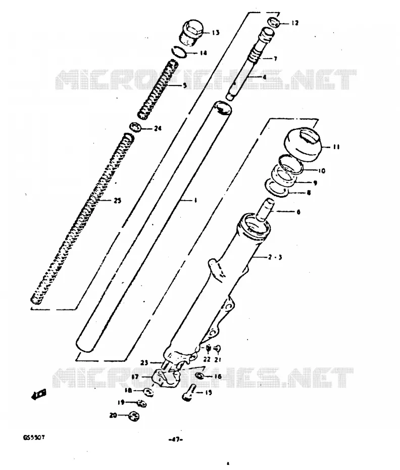 VOORVORK (DOUBLE DISK) Suzuki MOTO 550 GS 1980  GS550DT(T)