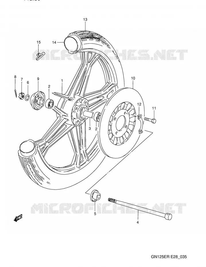 VOORWIEL Suzuki MOTO 125 GN 1993  GN125EP(E28)