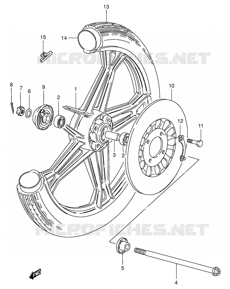 VOORWIEL Suzuki MOTO 125 GN 1998  GN125EW(E28)