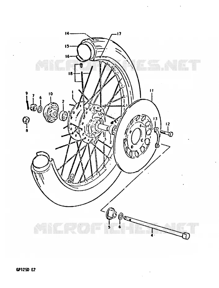 VOORWIEL Suzuki MOTO 125 GP 1983  GP125D(X/D)
