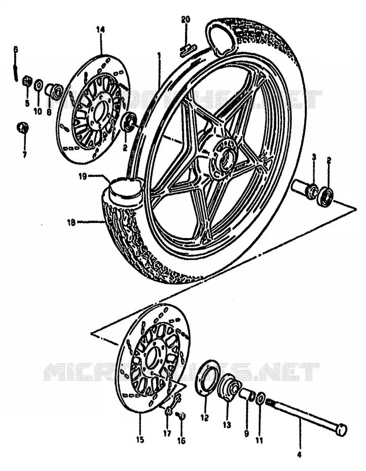 VOORWIEL Suzuki MOTO 550 GS 1981  GS550MX(X/Z)