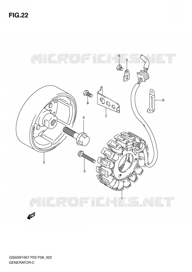 ALTERNATOR Suzuki MOTO 500 GS-E 2008  GS500HK8(P3)