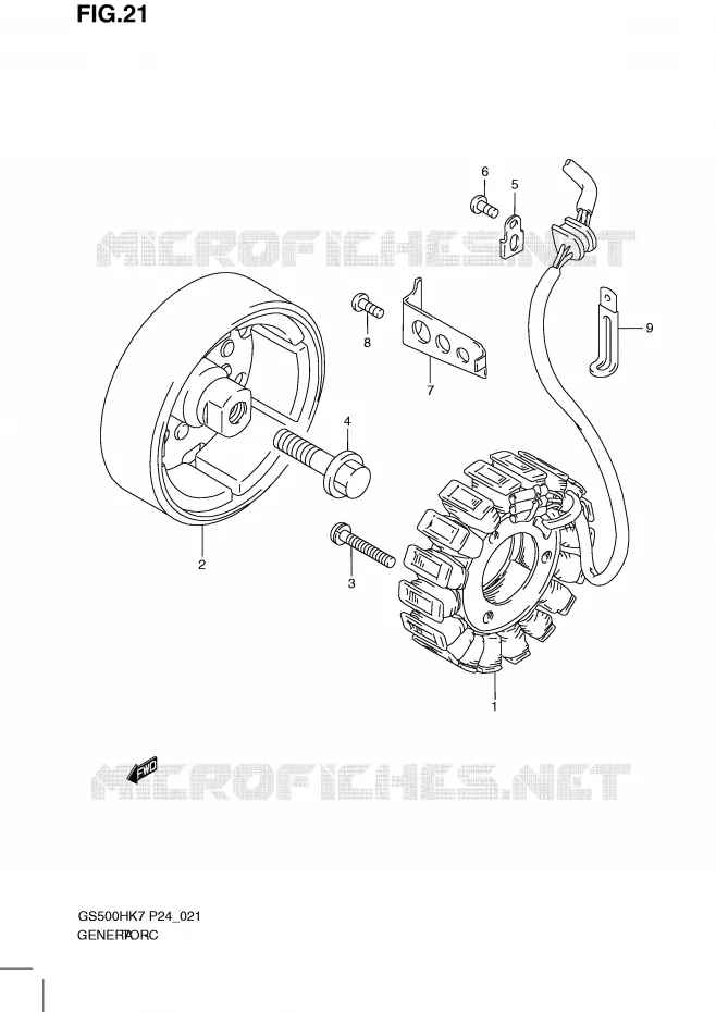 ALTERNATOR Suzuki MOTO 500 GS-F 2007  GS500FHK7(P24)