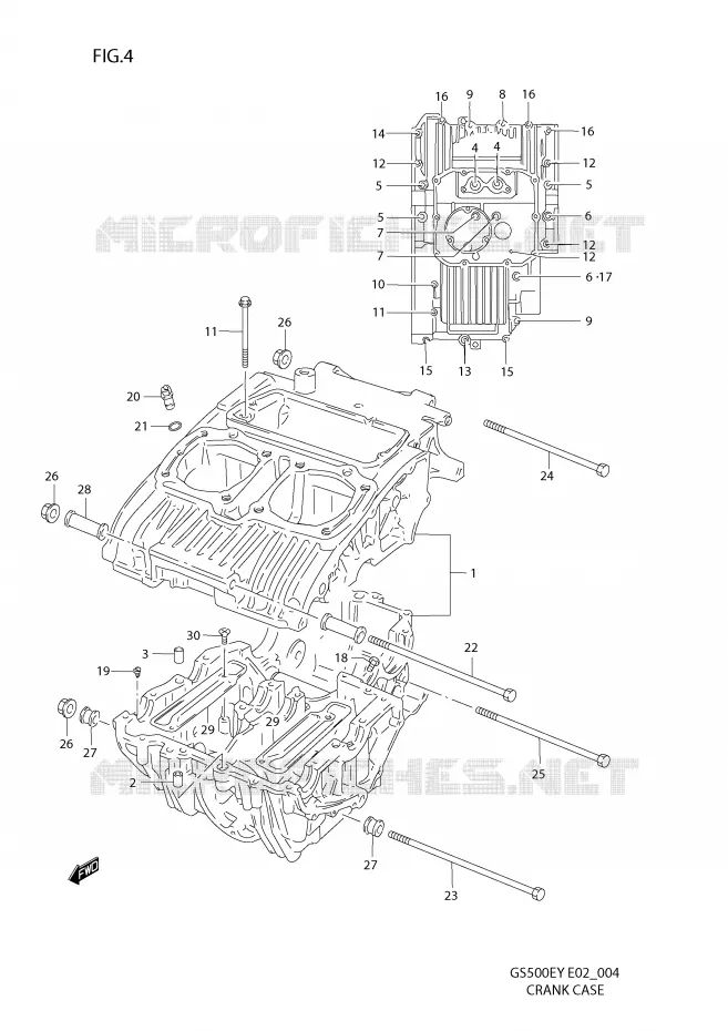 CASING Suzuki MOTO 500 GS-E 1998  GS500EUW(E2)